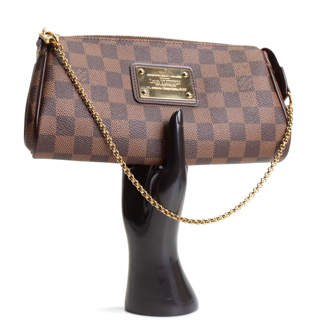 LOUIS VUITTON Damier Ebene Eva Clutch Pochette