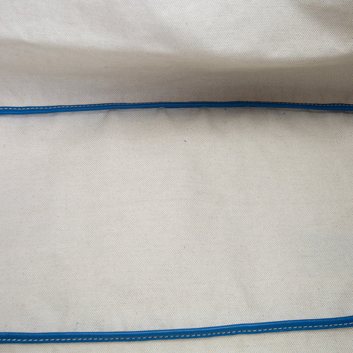 GOYARD Goyardine Saint Louis GM Tote w/ Pouch - Blue OUTLET FINAL SALE