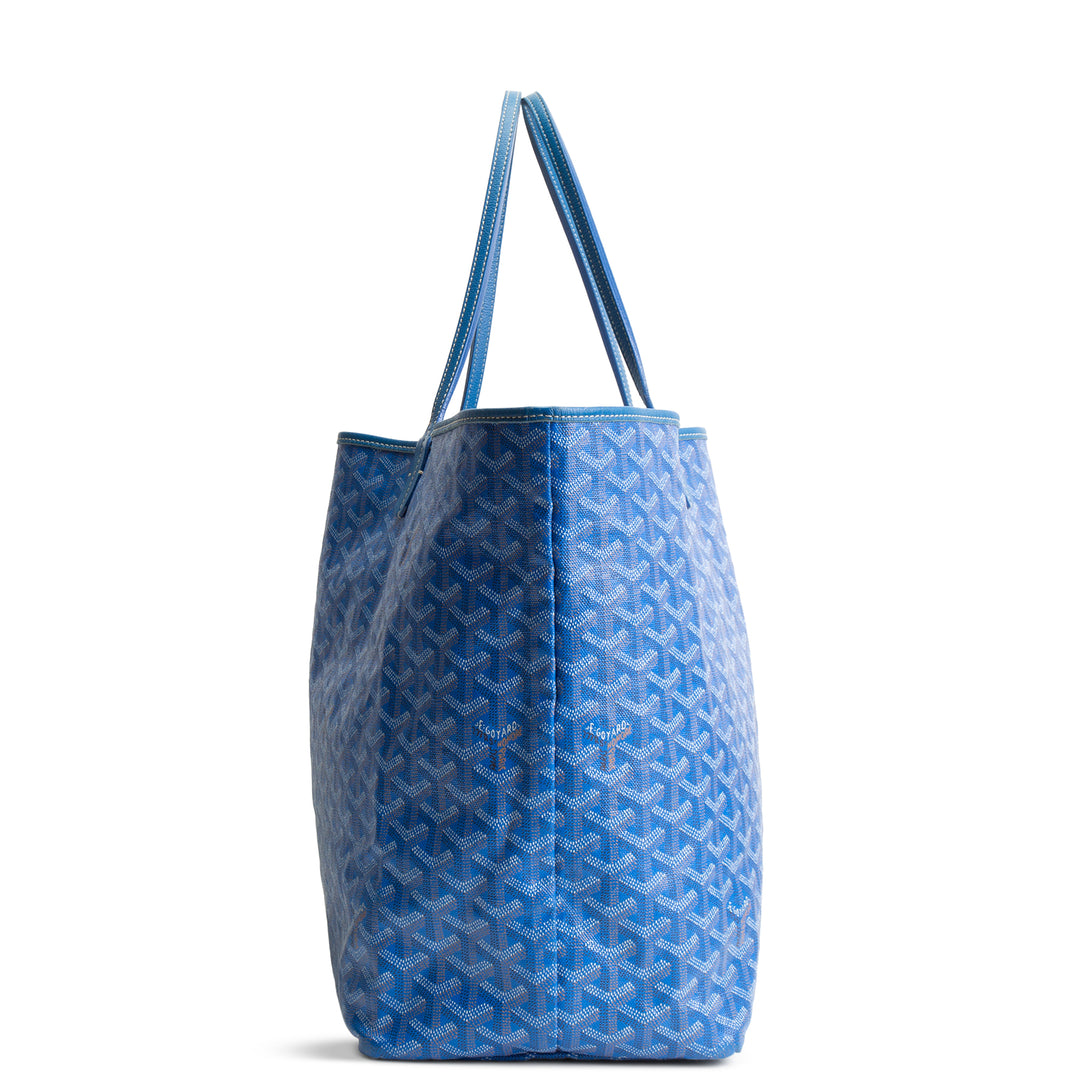 GOYARD Goyardine Saint Louis GM Tote w/ Pouch - Blue OUTLET FINAL SALE