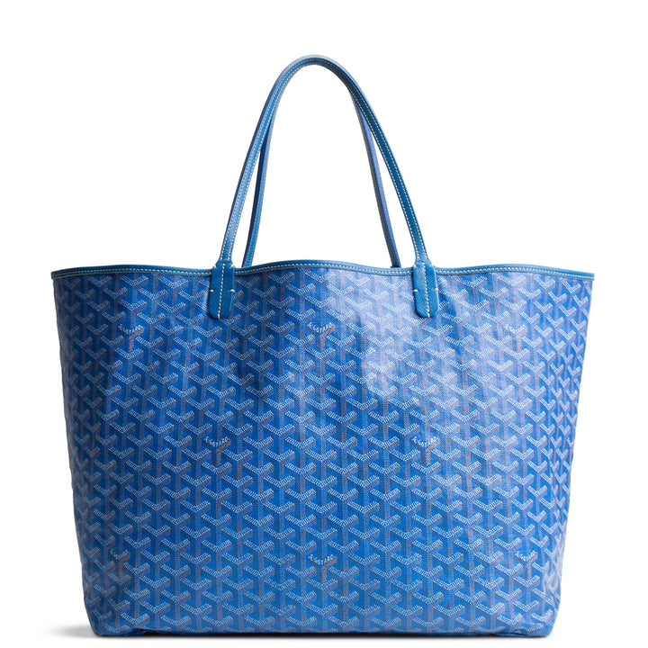 GOYARD Goyardine Saint Louis GM Tote w/ Pouch - Blue OUTLET FINAL SALE