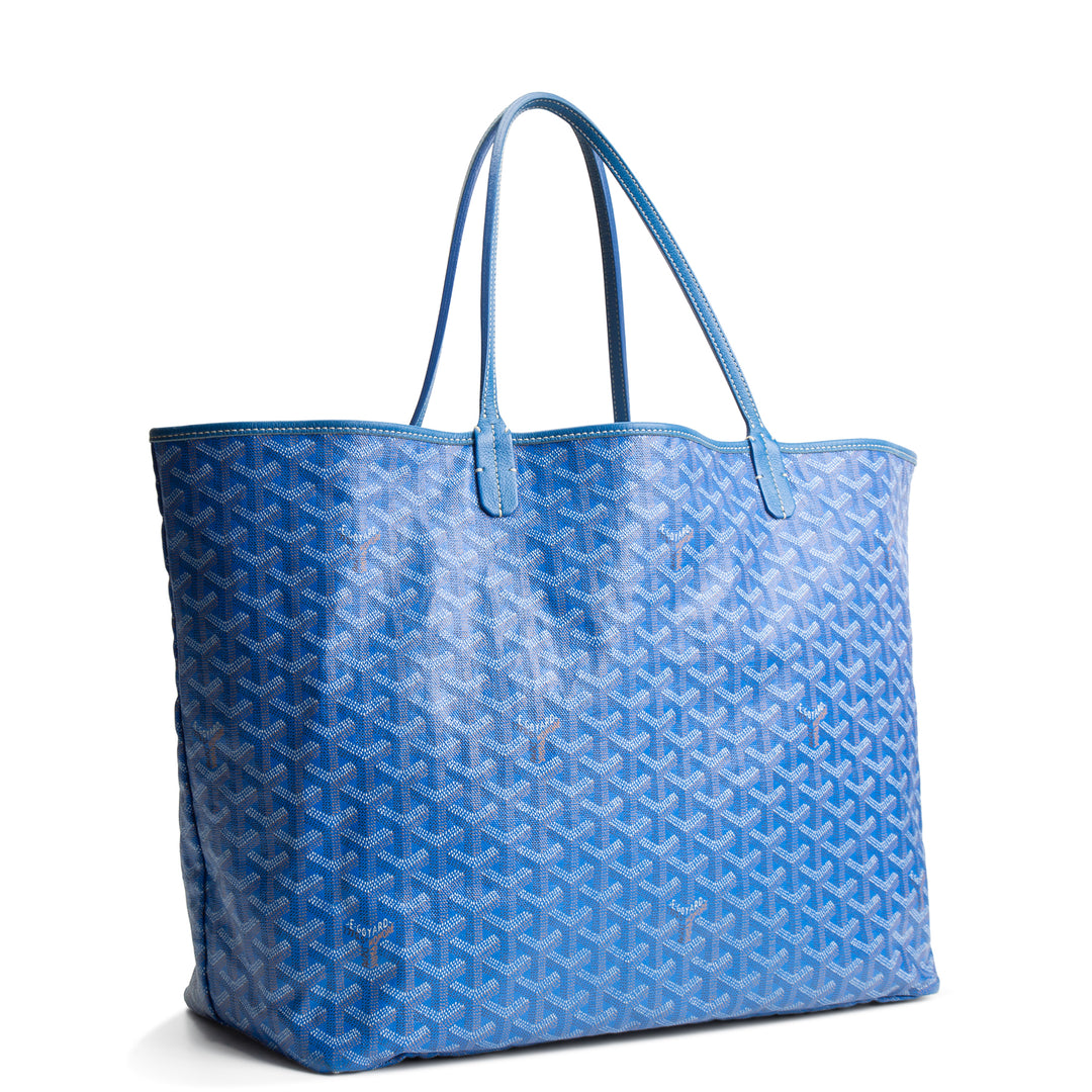 GOYARD Goyardine Saint Louis GM Tote w/ Pouch - Blue OUTLET FINAL SALE