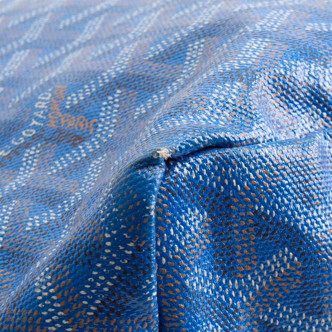 GOYARD Goyardine Saint Louis GM Tote w/ Pouch - Blue OUTLET FINAL SALE