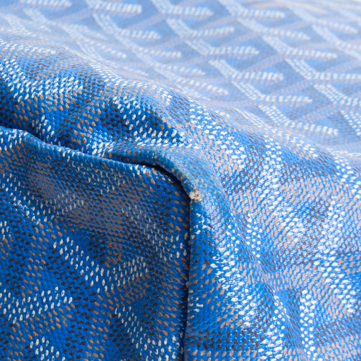 GOYARD Goyardine Saint Louis GM Tote w/ Pouch - Blue OUTLET FINAL SALE