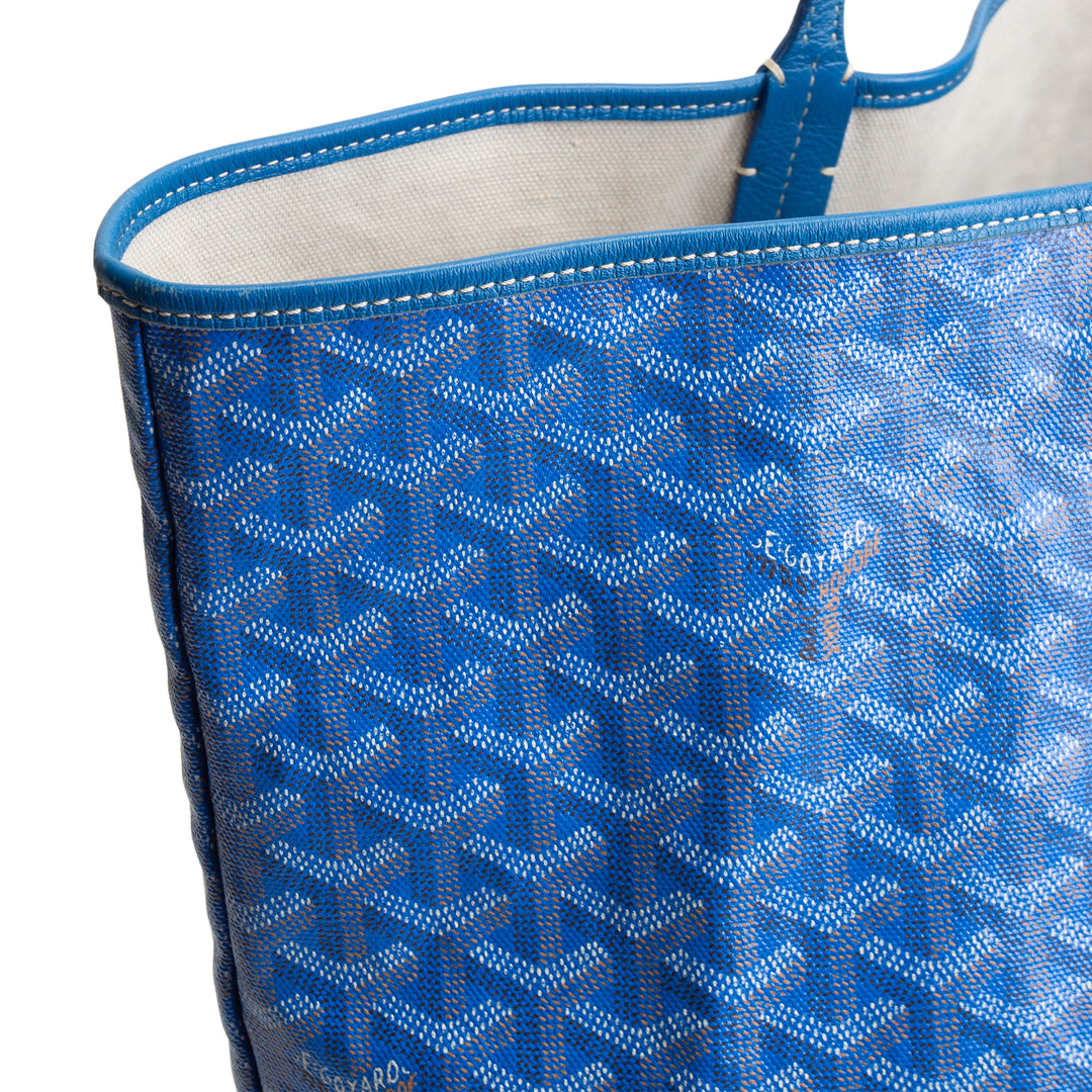 GOYARD Goyardine Saint Louis GM Tote w/ Pouch - Blue OUTLET FINAL SALE