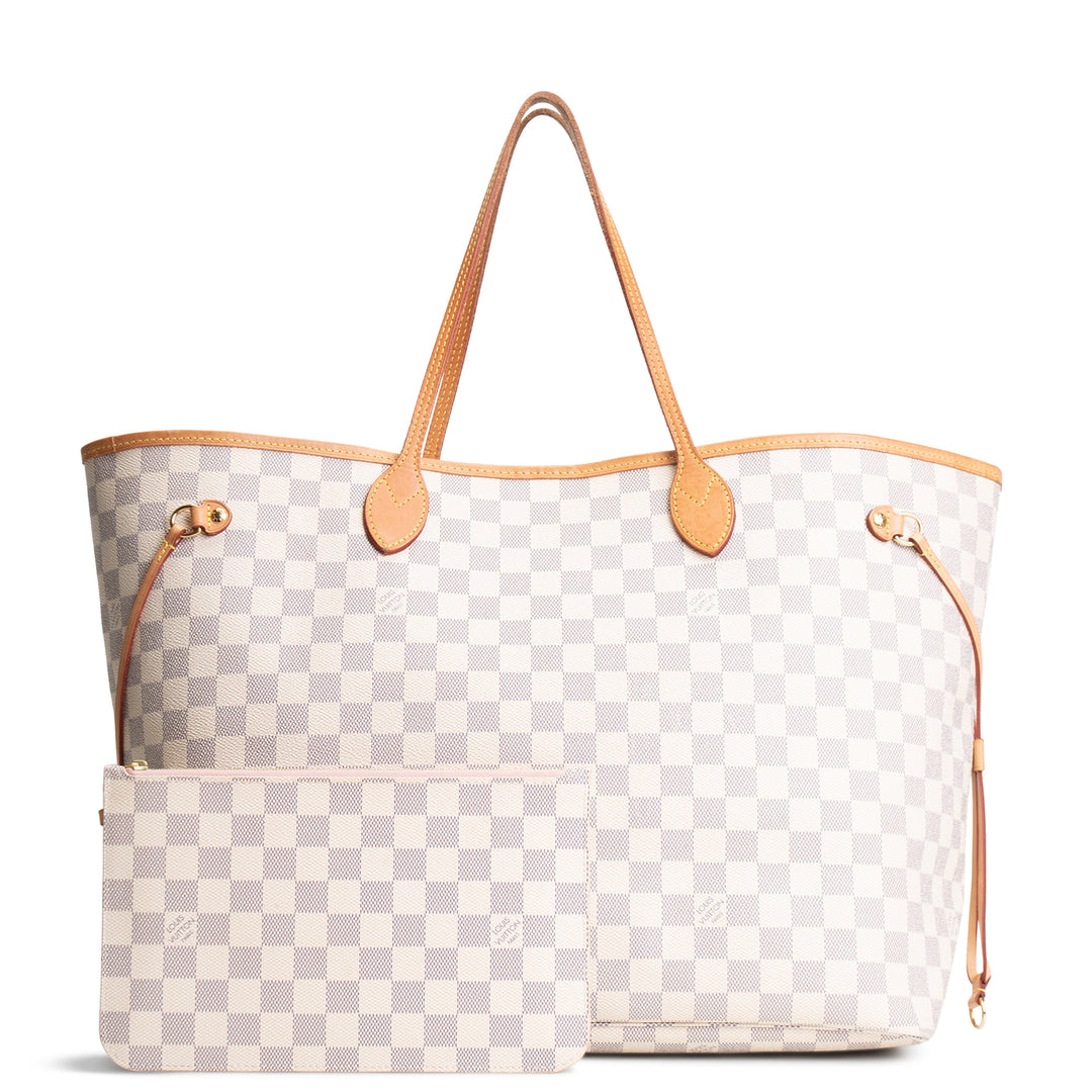 LOUIS VUITTON Damier Azur Neverfull GM w/ Pouch