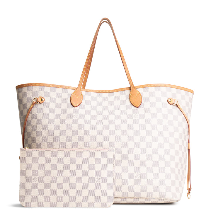 LOUIS VUITTON Damier Azur Neverfull GM w/ Pouch