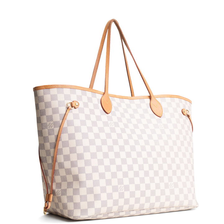 LOUIS VUITTON Damier Azur Neverfull GM w/ Pouch