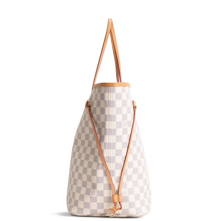 LOUIS VUITTON Damier Azur Neverfull GM w/ Pouch