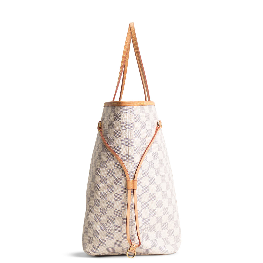 LOUIS VUITTON Damier Azur Neverfull GM w/ Pouch