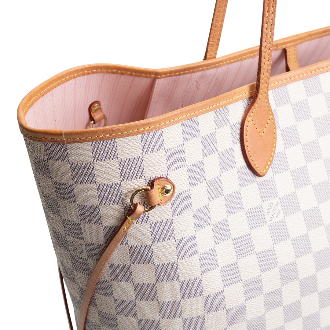 LOUIS VUITTON Damier Azur Neverfull GM w/ Pouch