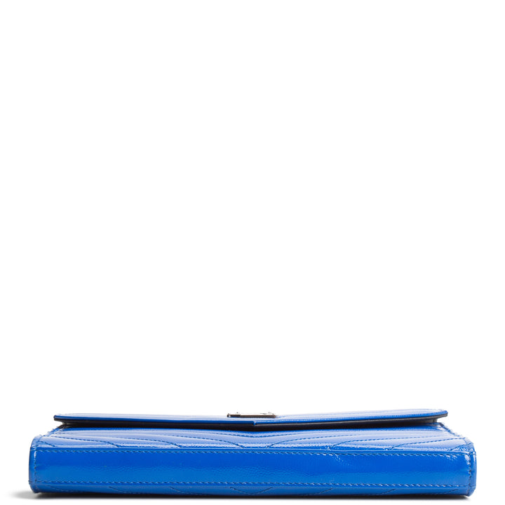 SAINT LAURENT Cassandre Envelope Flap Bag - Blue