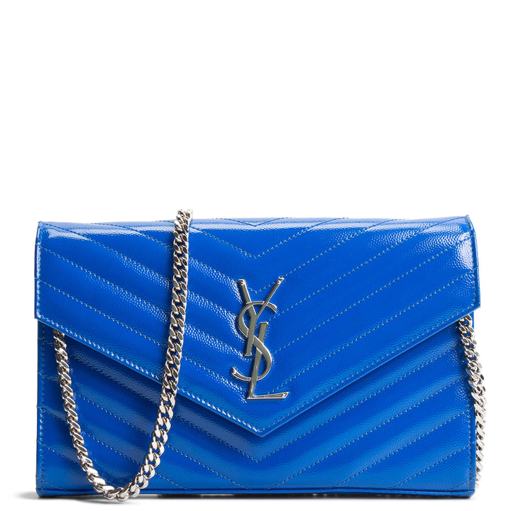 SAINT LAURENT Cassandre Envelope Flap Bag - Blue