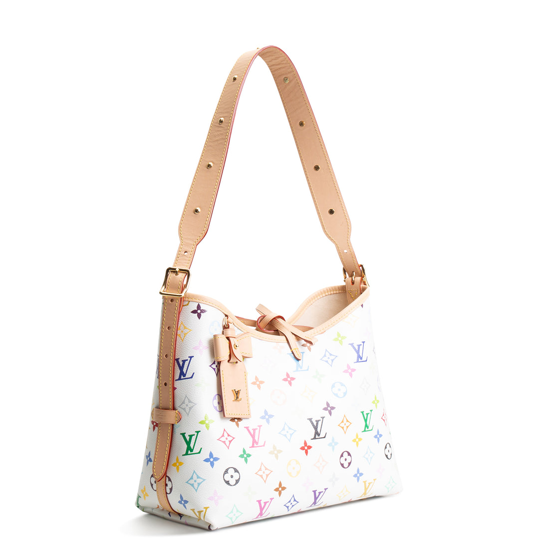 LOUIS VUITTON X Takashi Murakami Multicolor Monogram Carryall PM - White