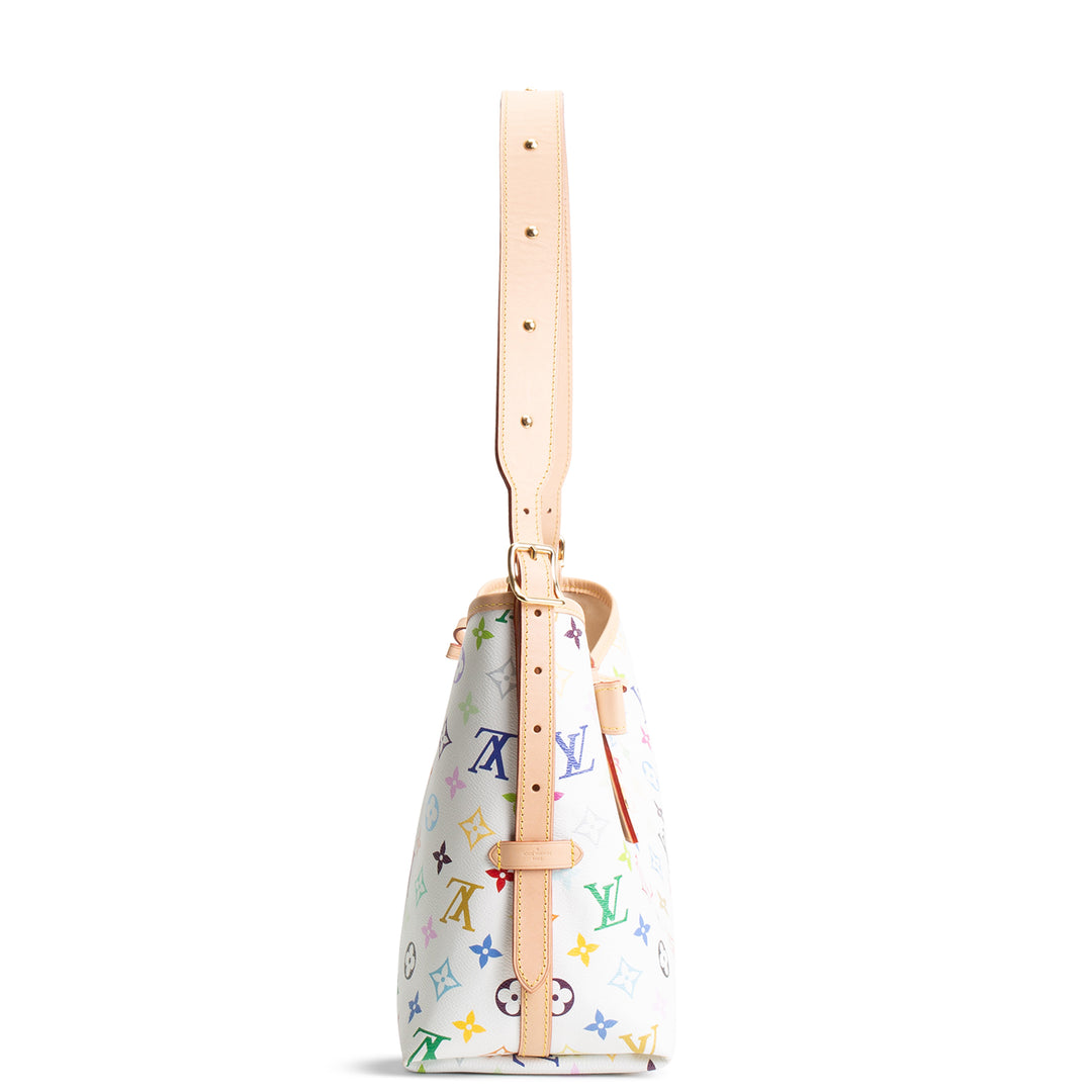 LOUIS VUITTON X Takashi Murakami Multicolor Monogram Carryall PM - White