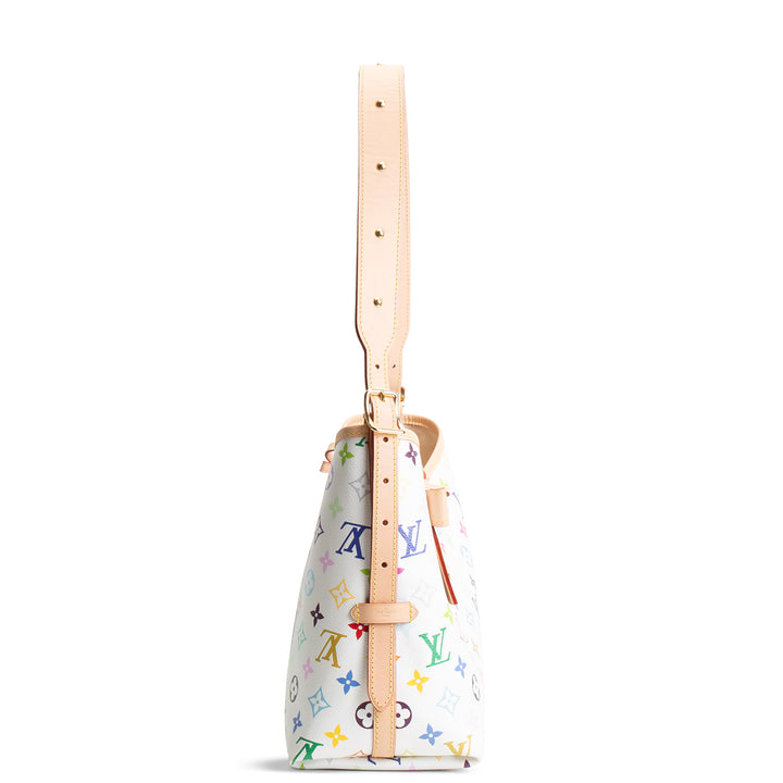 LOUIS VUITTON X Takashi Murakami Multicolor Monogram Carryall PM - White