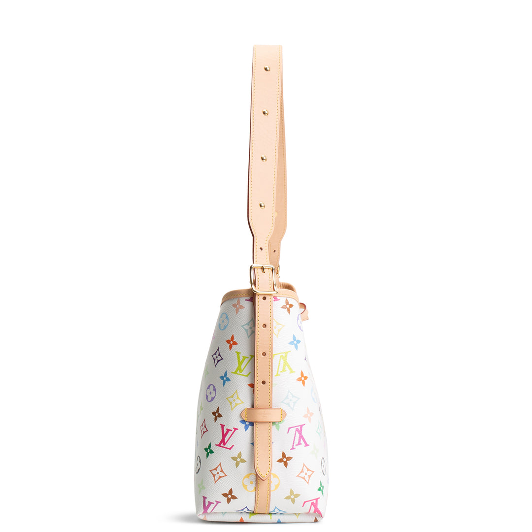 LOUIS VUITTON X Takashi Murakami Multicolor Monogram Carryall PM - White