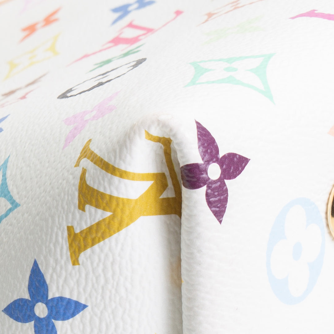 LOUIS VUITTON X Takashi Murakami Multicolor Monogram Carryall PM - White