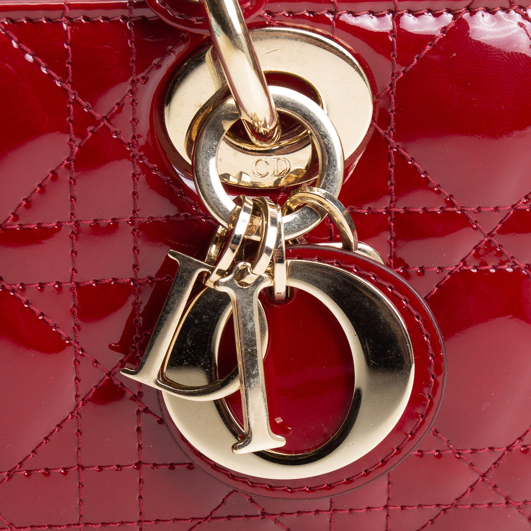 DIOR Cannage D-Joy Small - Patent Leather