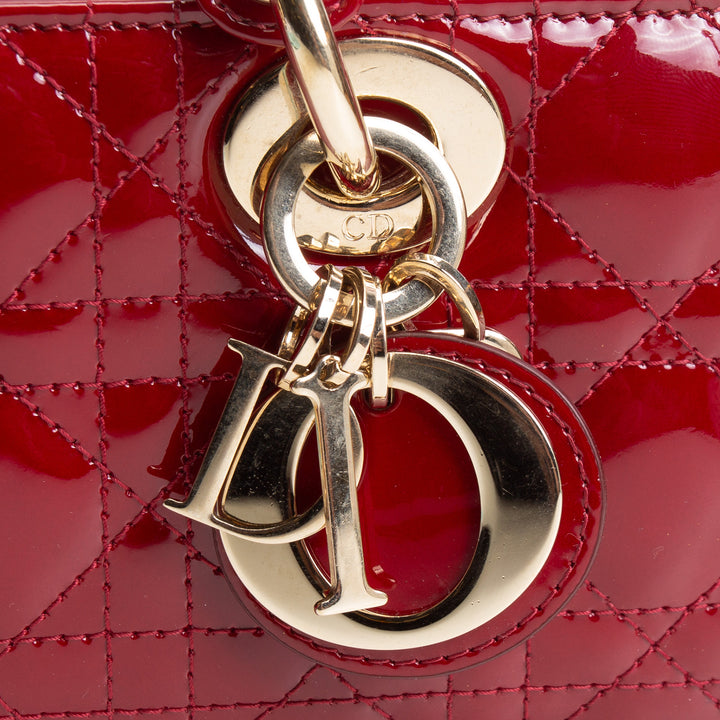 DIOR Cannage D-Joy Small - Patent Leather