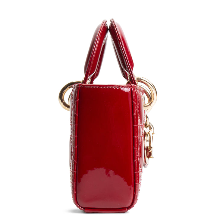 DIOR Cannage D-Joy Small - Patent Leather