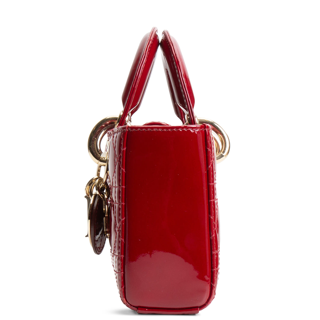 DIOR Cannage D-Joy Small - Patent Leather