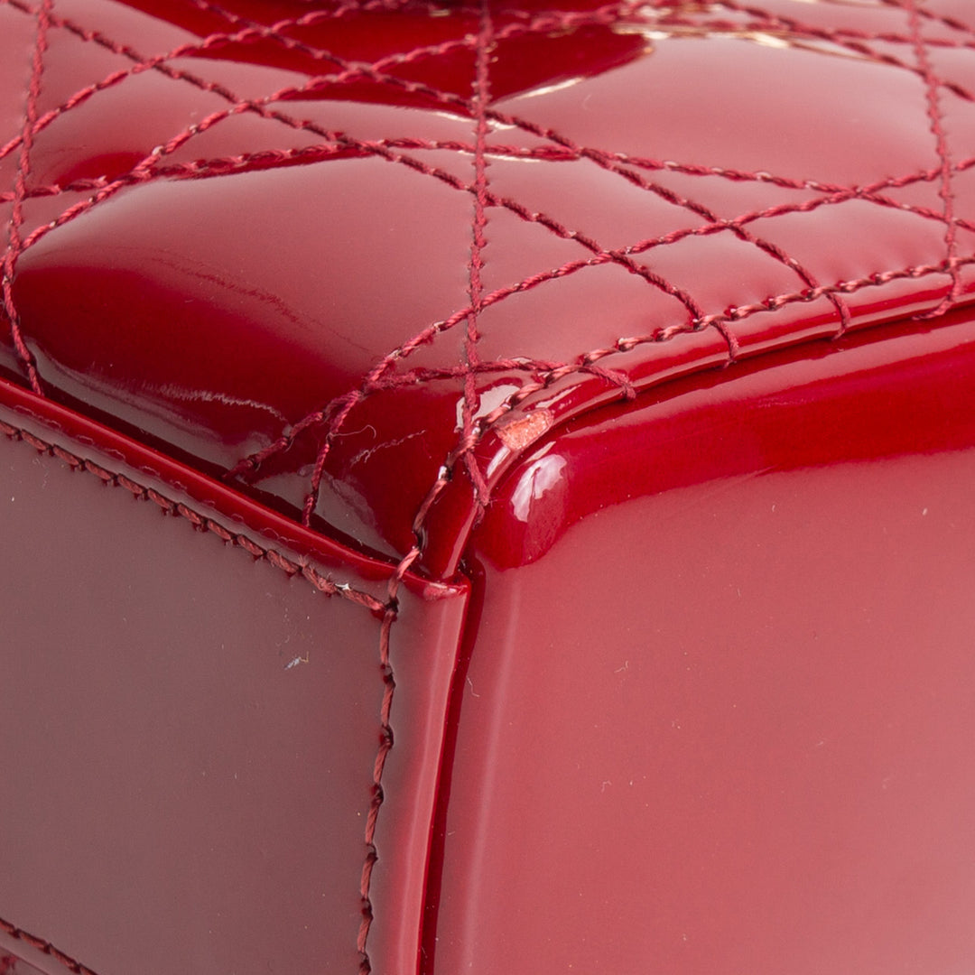 DIOR Cannage D-Joy Small - Patent Leather