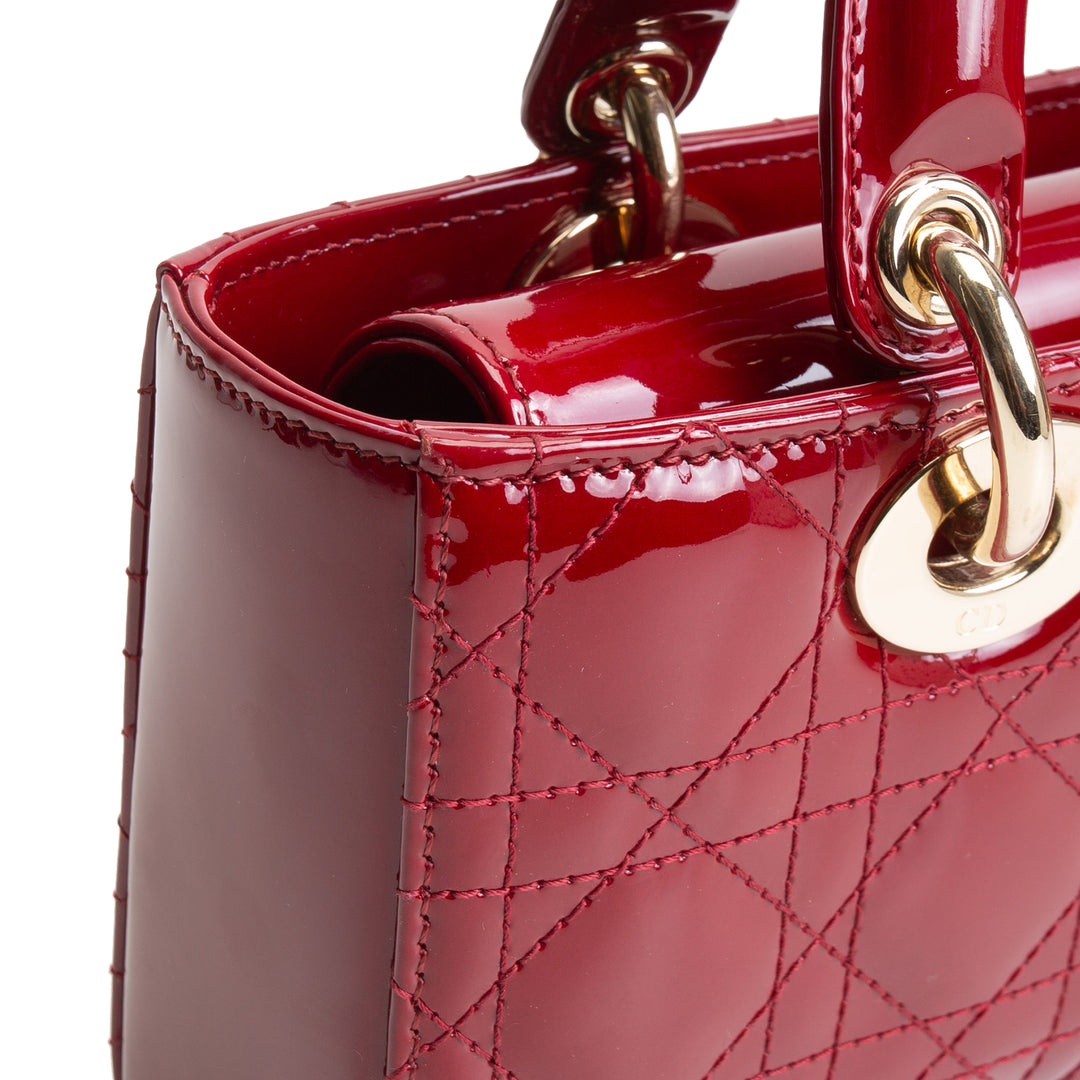 DIOR Cannage D-Joy Small - Patent Leather