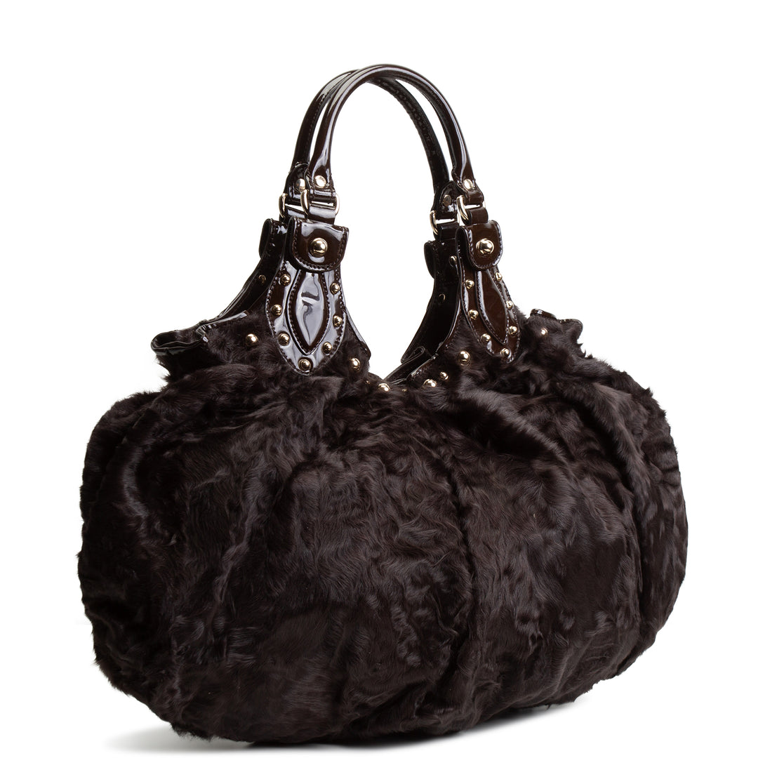 GUCCI Pelham Hobo - Fur w/ Patent Leather