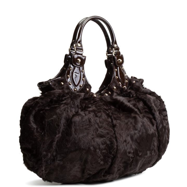 GUCCI Pelham Hobo - Fur w/ Patent Leather