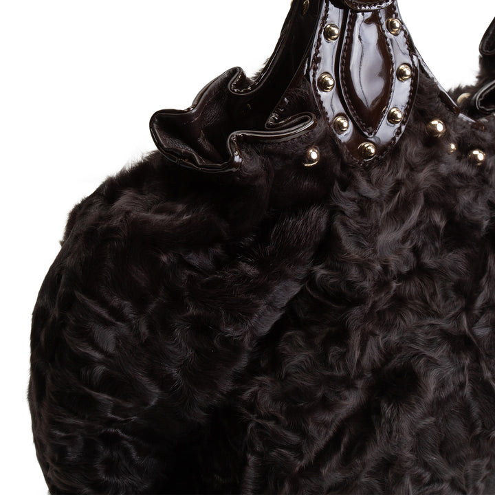 GUCCI Pelham Hobo - Fur w/ Patent Leather