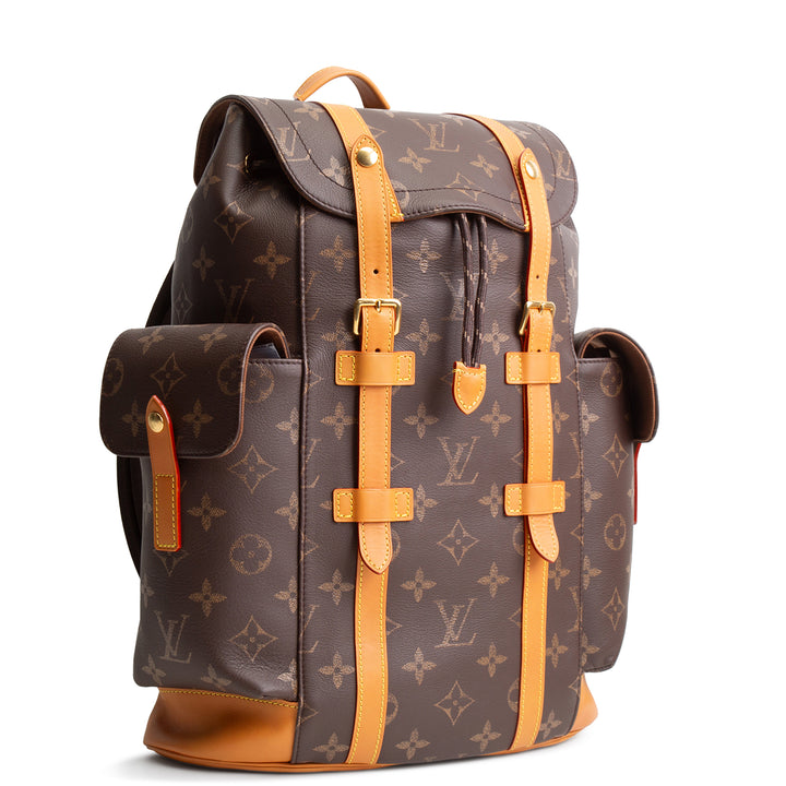 LOUIS VUITTON Christopher MM Autres Cuirs Monogram Backpack Leather