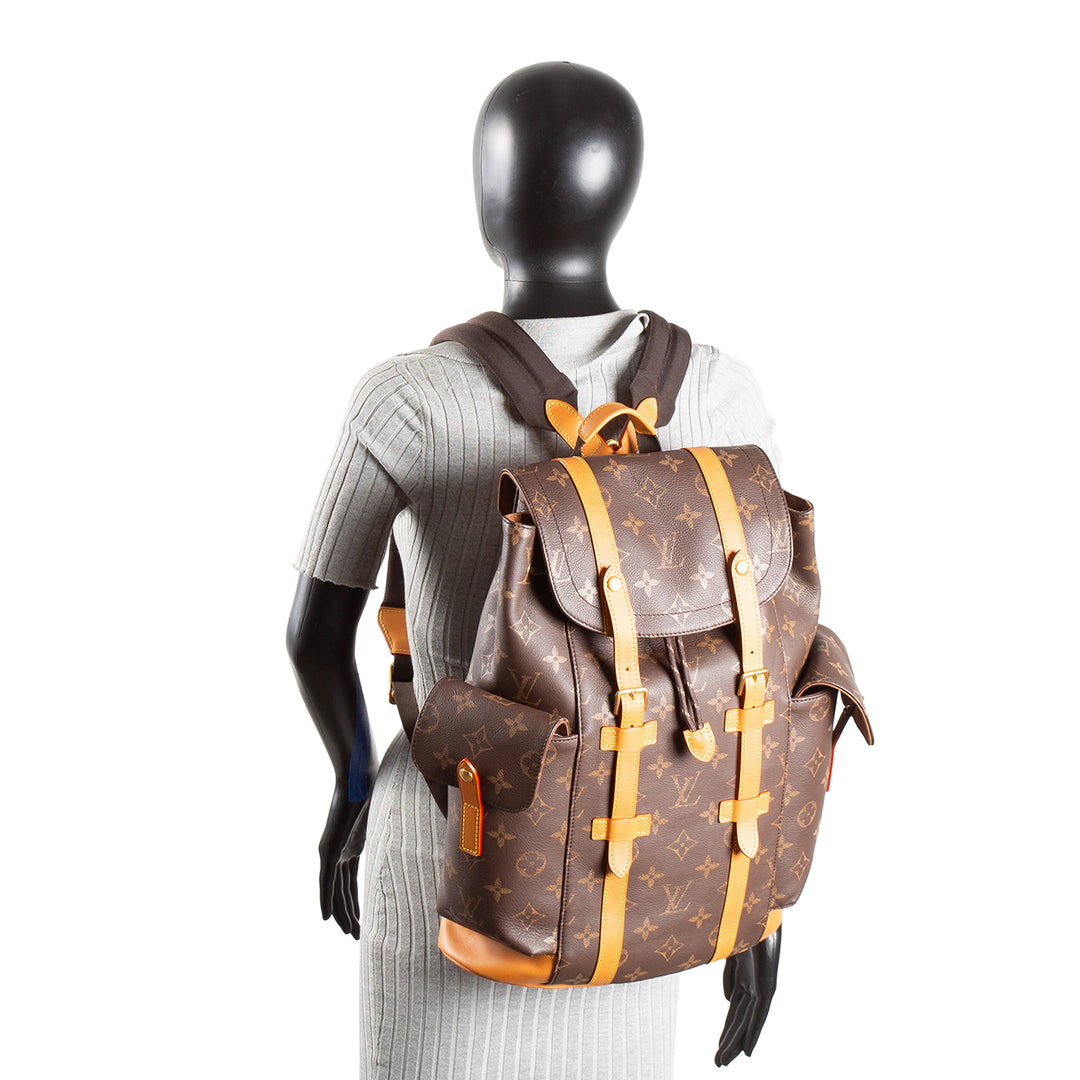 LOUIS VUITTON Christopher MM Autres Cuirs Monogram Backpack Leather