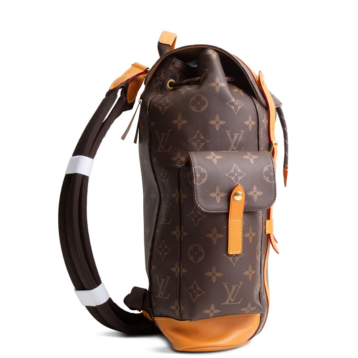 LOUIS VUITTON Christopher MM Autres Cuirs Monogram Backpack Leather