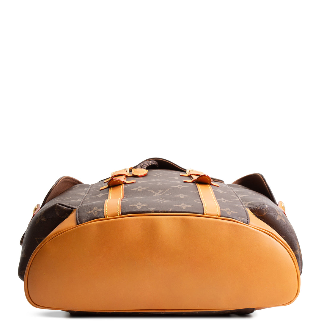 LOUIS VUITTON Christopher MM Autres Cuirs Monogram Backpack Leather