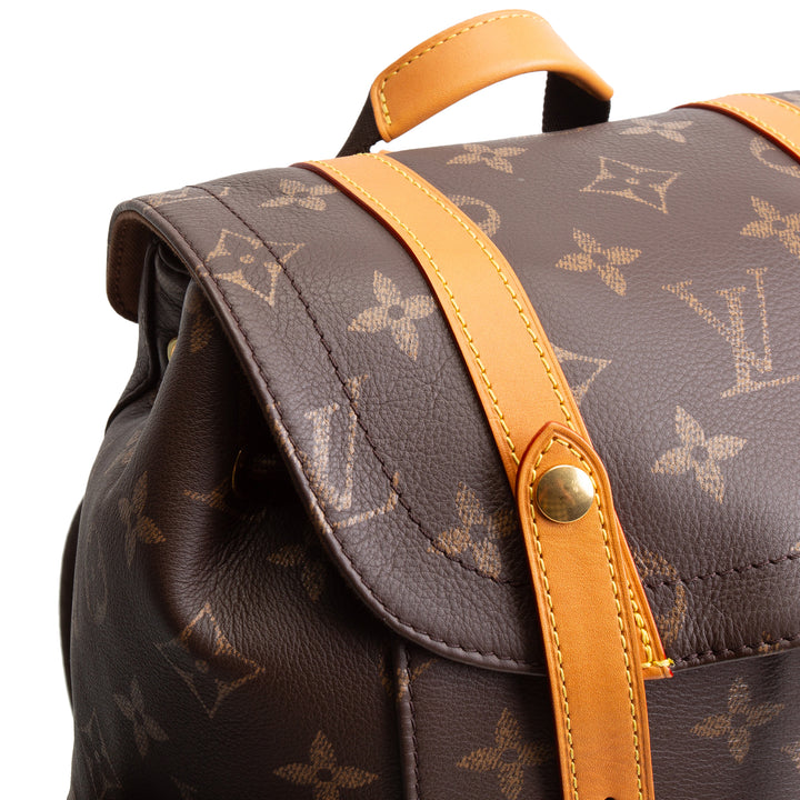 LOUIS VUITTON Christopher MM Autres Cuirs Monogram Backpack Leather