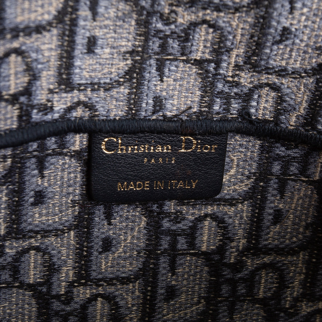 CHRISTIAN DIOR Oblique Slim Saddle Belt Bag - Navy