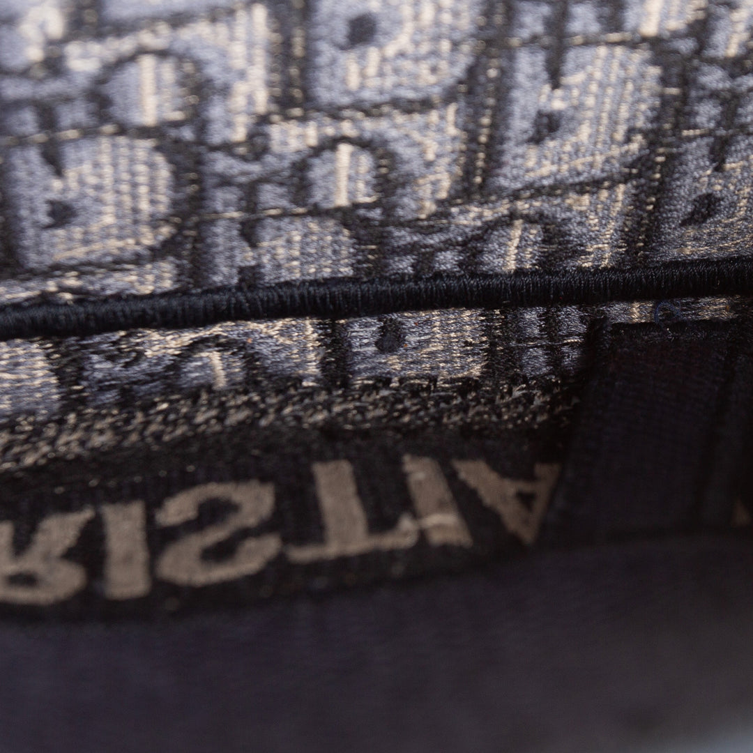 CHRISTIAN DIOR Oblique Slim Saddle Belt Bag - Navy