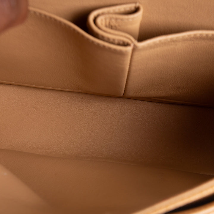 CHANEL Vintage Medium Double Flap Shoulder Bag - Nude