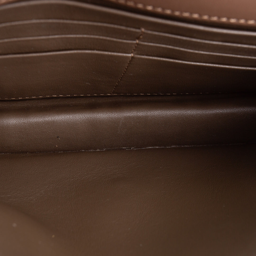 FENDI FF Diamonds Wallet Embossed Leather