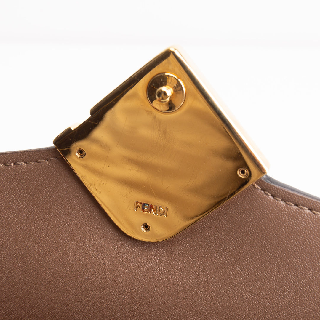 FENDI FF Diamonds Wallet Embossed Leather