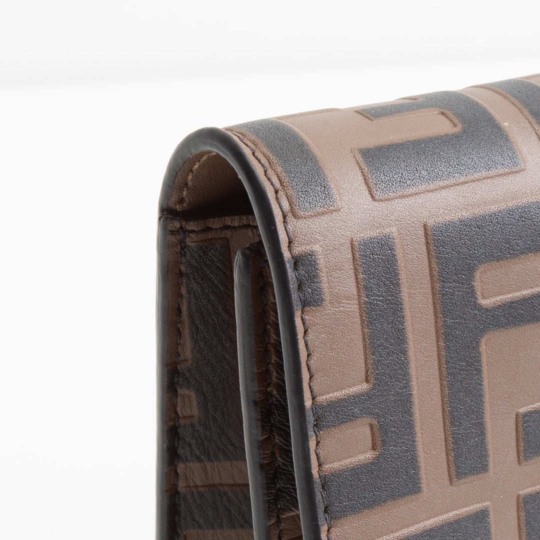 FENDI FF Diamonds Wallet Embossed Leather