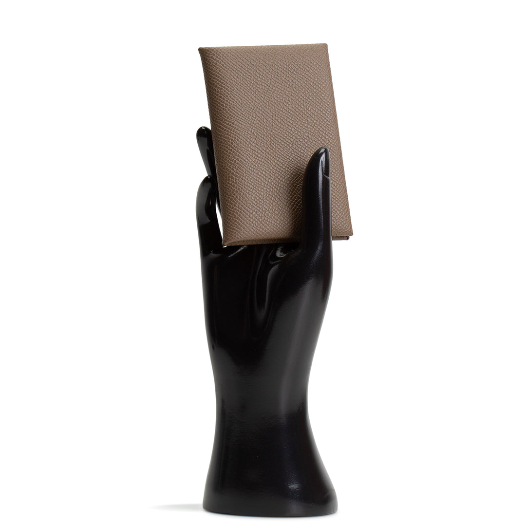 HERMES Calvi Card Holder - Beige Marfa