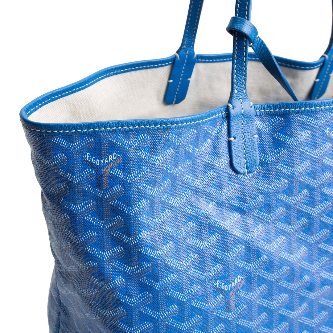 GOYARD Goyardine St Louis Tote w/ Pouch PM - Blue