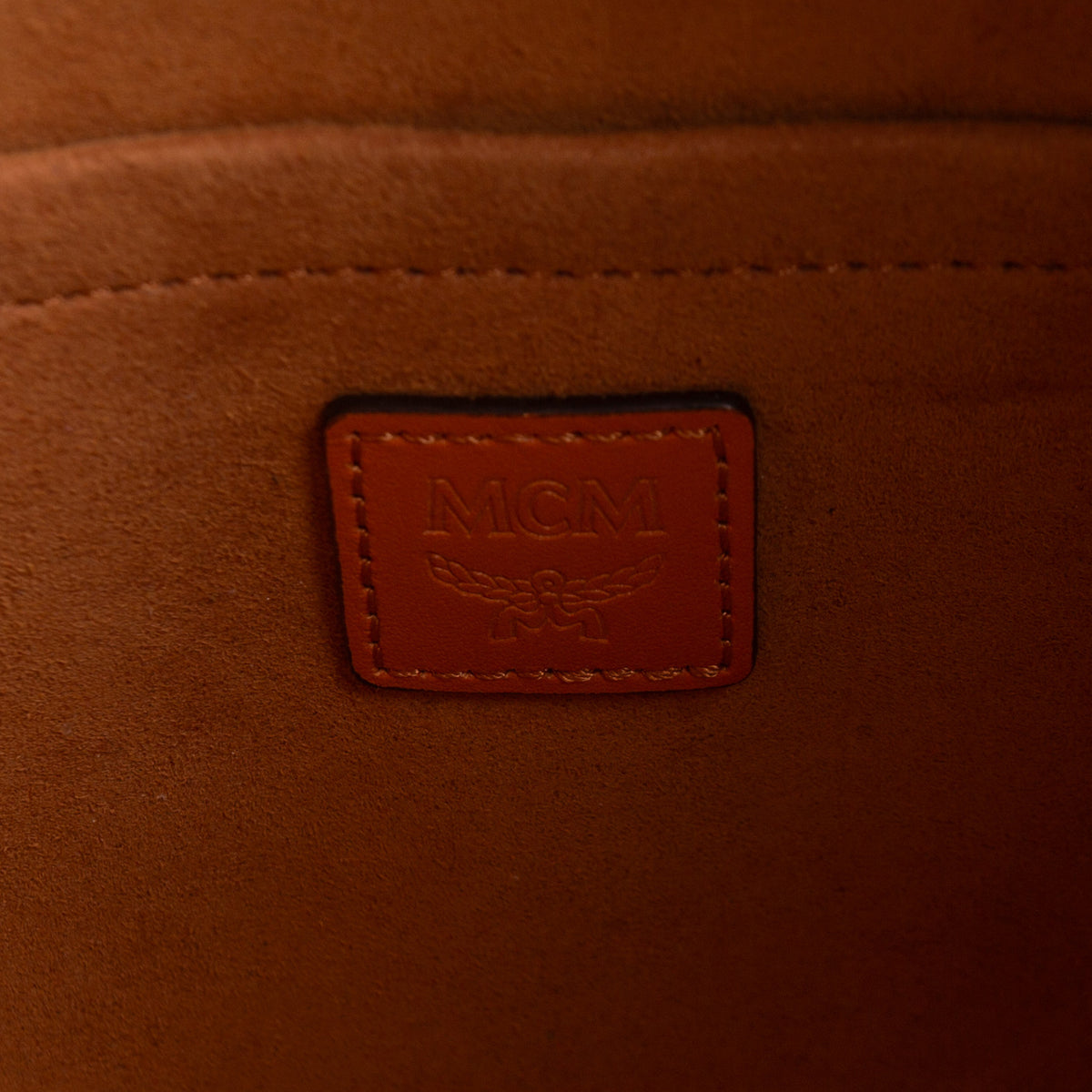 MCM Visetos Bucket Bag w/Pouch - Cognac