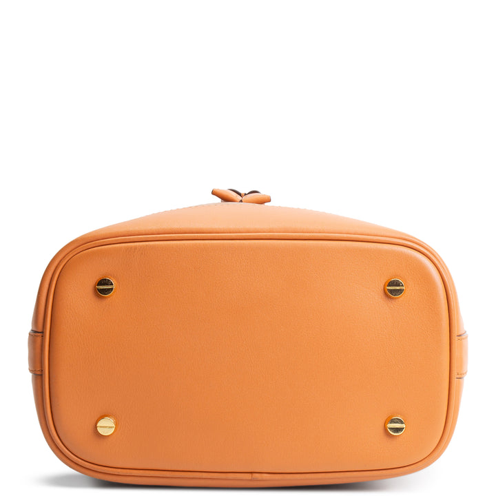 MCM Visetos Bucket Bag w/Pouch - Cognac