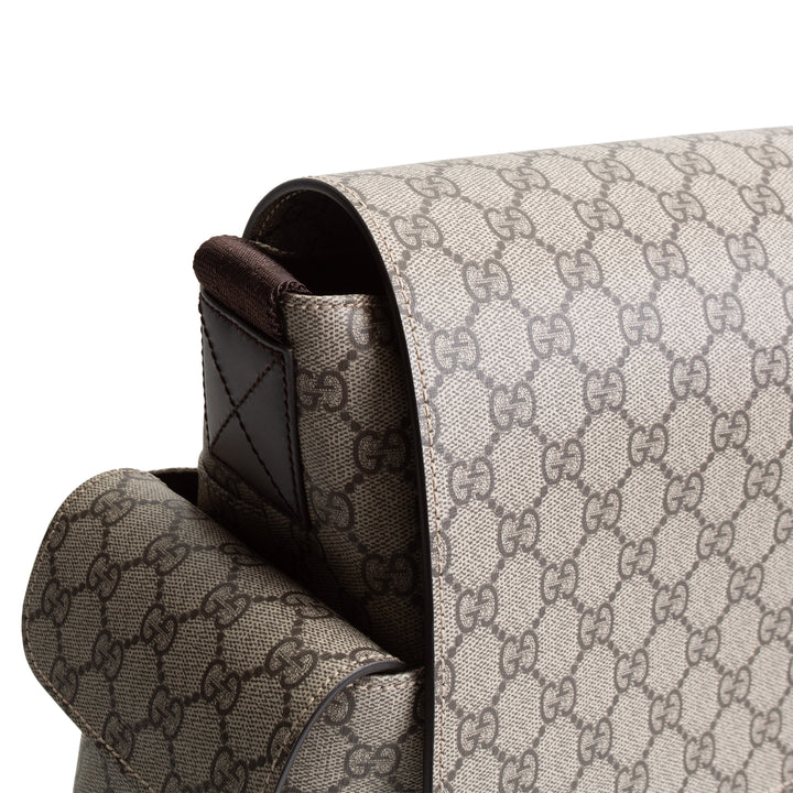 GUCCI GG Supreme Diaper Bag - Beige & Ebony