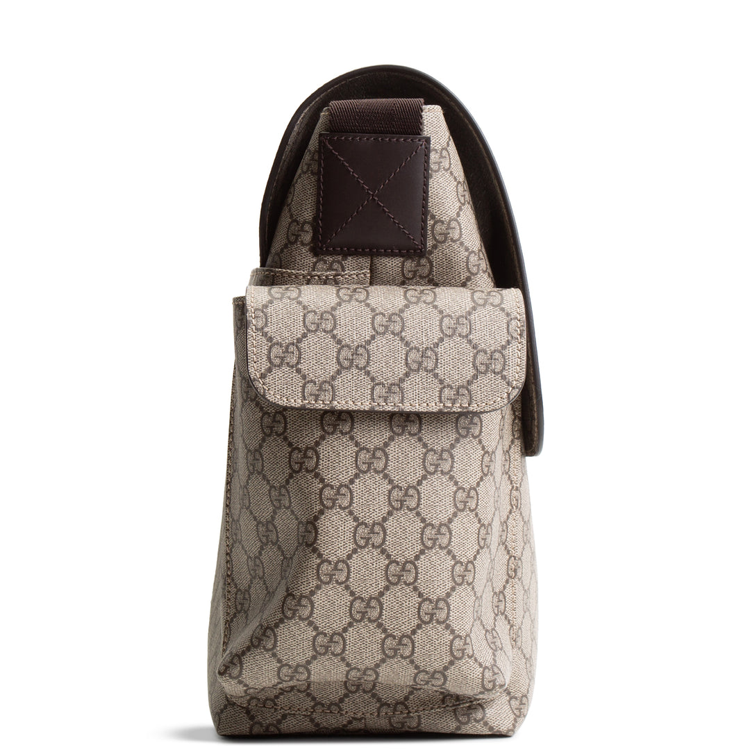 GUCCI GG Supreme Diaper Bag - Beige & Ebony