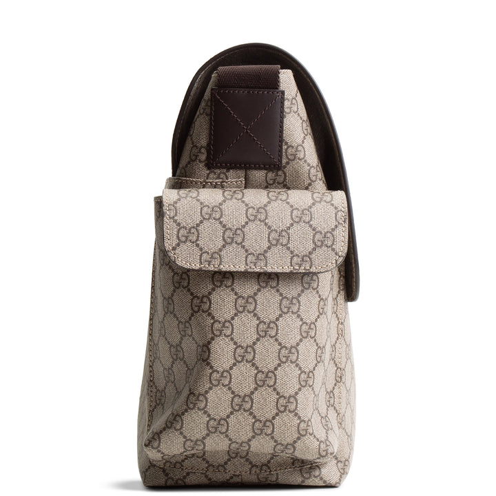 GUCCI GG Supreme Diaper Bag - Beige & Ebony