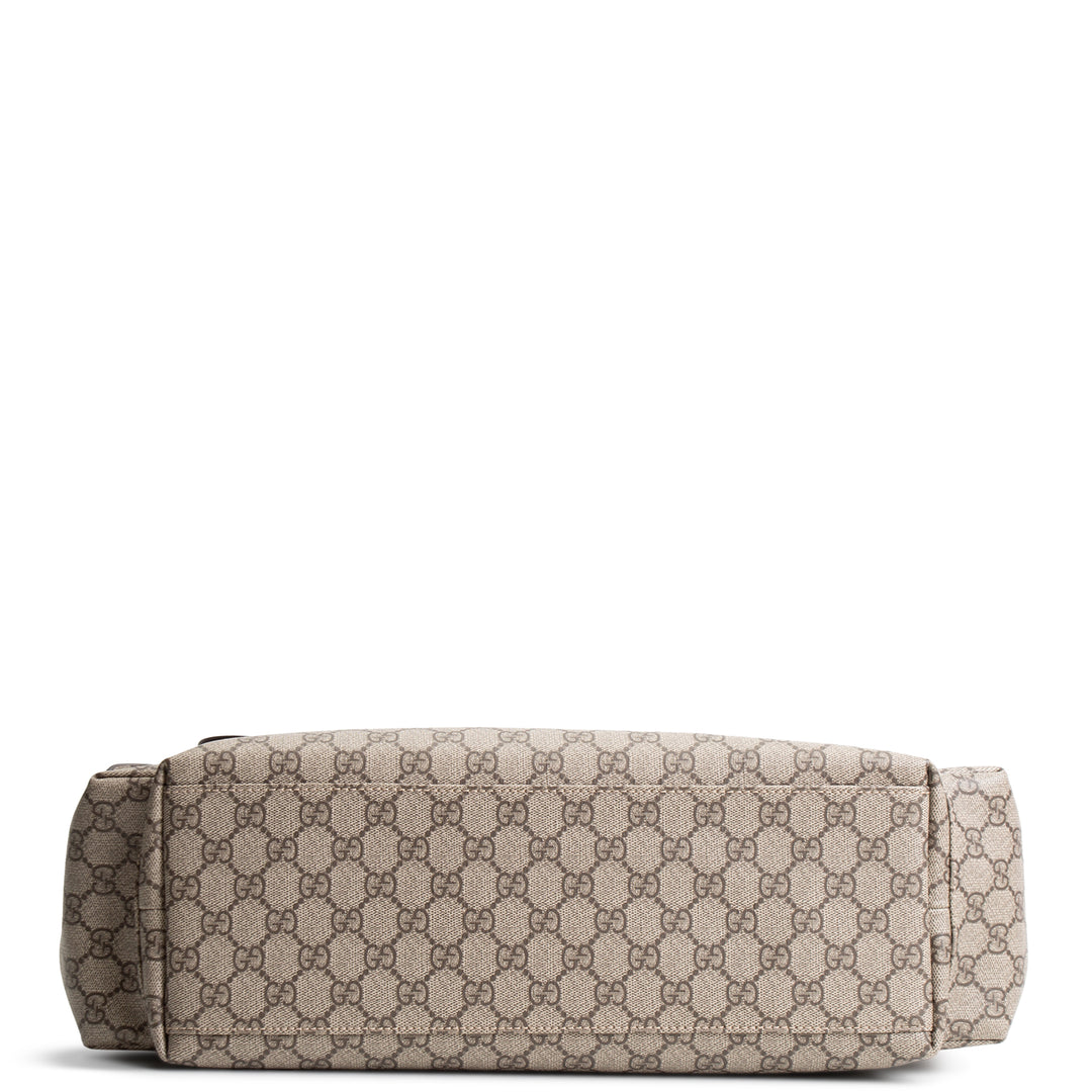 GUCCI GG Supreme Diaper Bag - Beige & Ebony