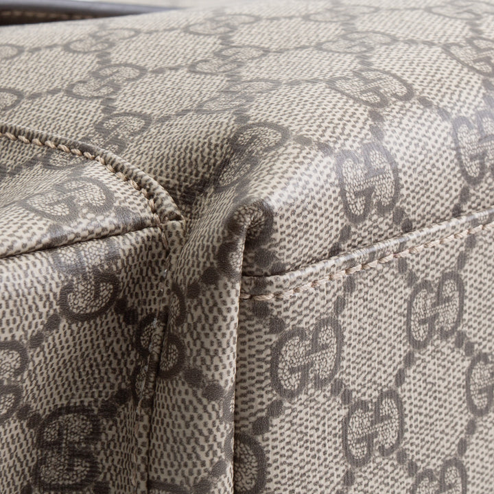 GUCCI GG Supreme Diaper Bag - Beige & Ebony